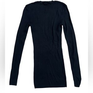 McQ by Alexander McQueen Black Ribbed Knit Long Sleeve Top – Size M